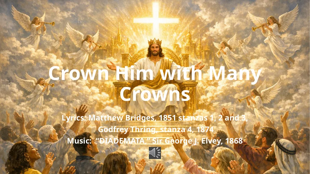 Crown Him with Many Crowns Lyrics: Matthew - slide 1 of 5