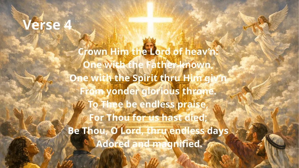 Crown Him with Many Crowns Lyrics: Matthew - slide 5 of 5