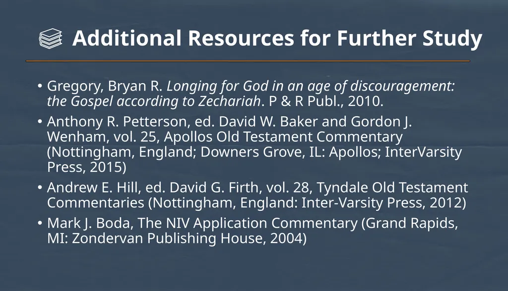POSTEXILIC PROPHETS HAGGAI, ZECHARIAH & MALACHI - slide 14 of 14