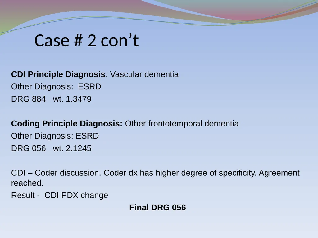 DRG and Code Reconciliation – CDI and HIM Coding - slide 12 of 16