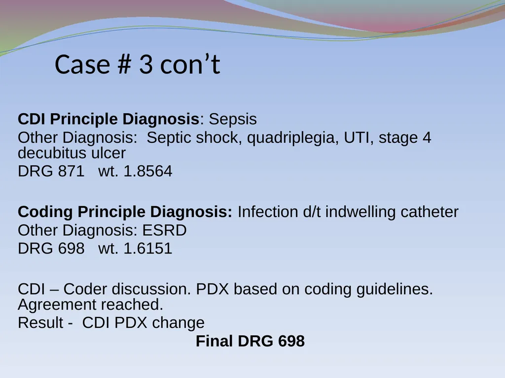 DRG and Code Reconciliation – CDI and HIM Coding - slide 15 of 16
