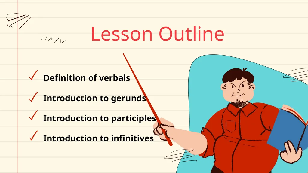 Verbals, Gerunds and Participles Lesson for Middle - slide 3 of 18