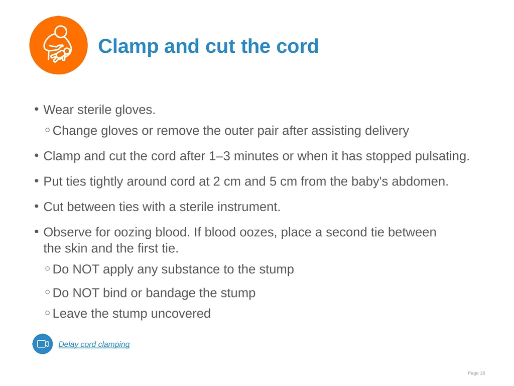 Immediate care at birth Goal and learning outcomes - slide 18 of 41
