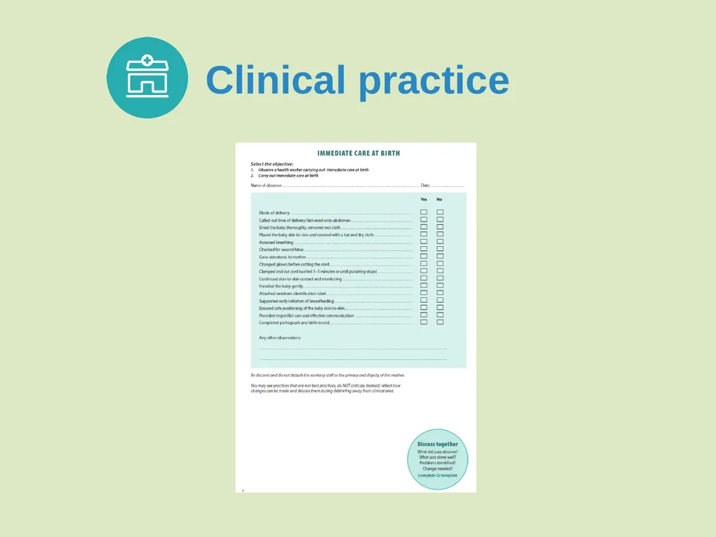 Immediate care at birth Goal and learning outcomes - slide 29 of 41