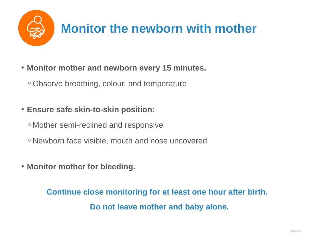 Immediate care at birth Goal and learning outcomes - slide 23 of 41