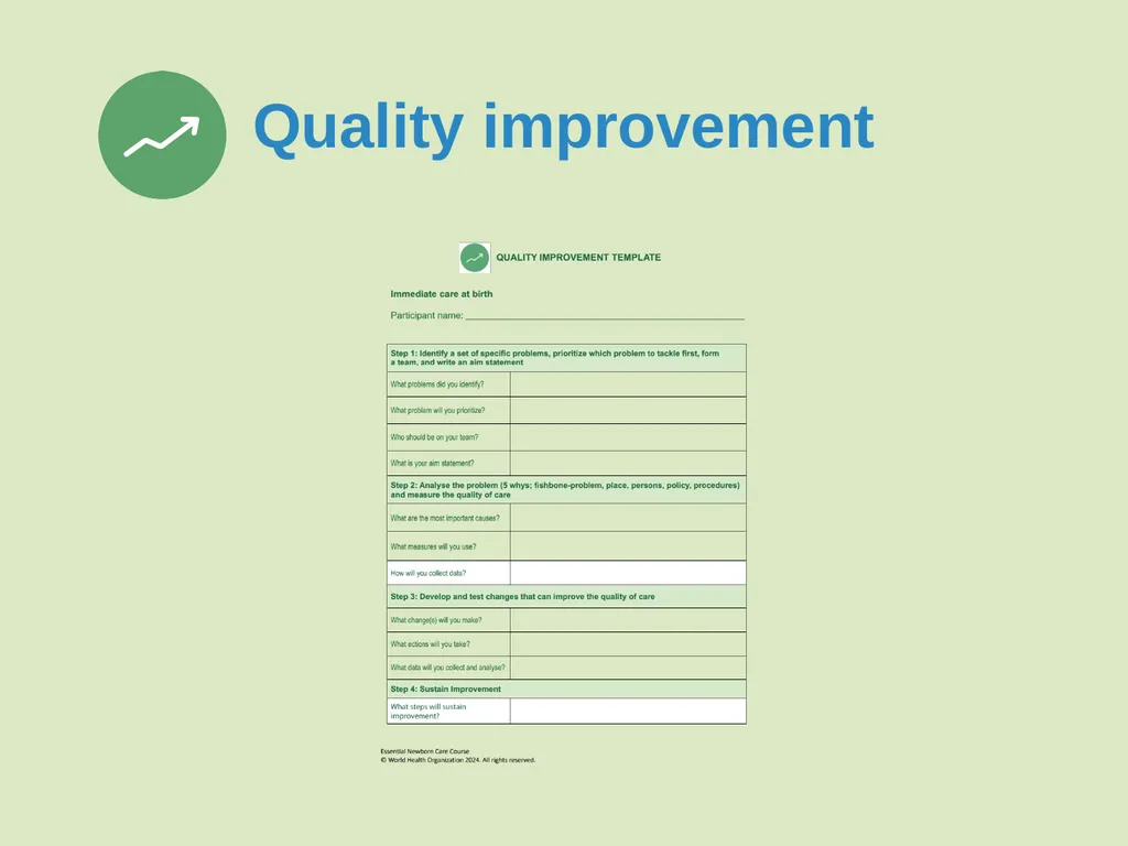Immediate care at birth Goal and learning outcomes - slide 30 of 41