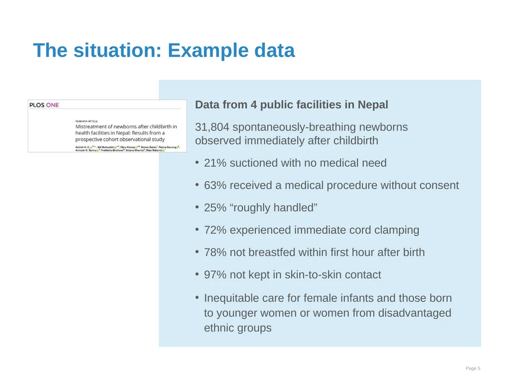 Immediate care at birth Goal and learning outcomes - slide 5 of 41
