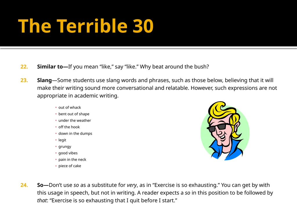 The Terrible 30 The 30 Most Common Errors in - slide 11 of 13