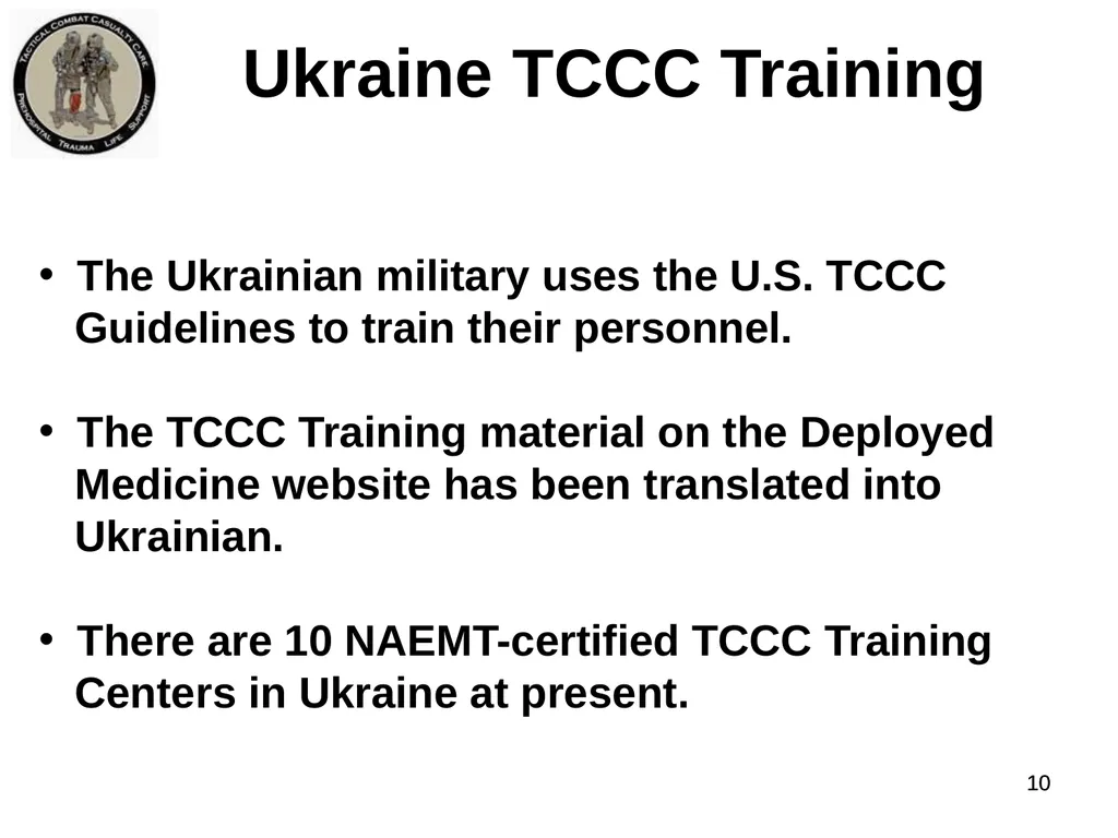Who Does NOT Need a Tourniquet US/Ukraine - slide 10 of 54
