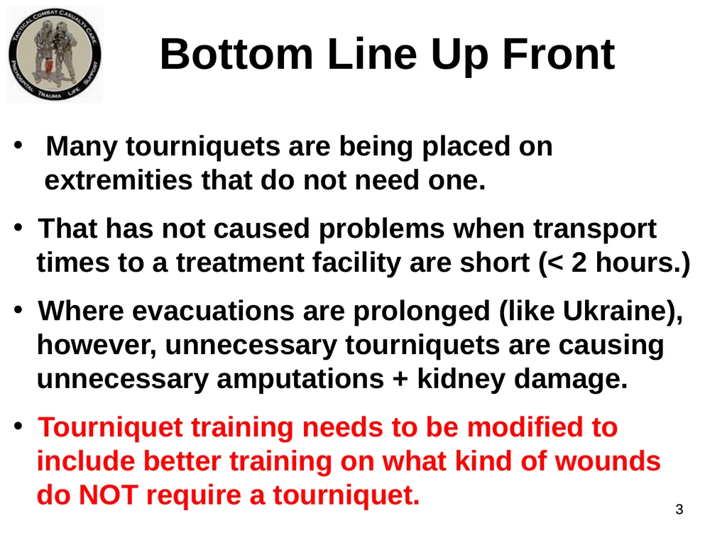 Who Does NOT Need a Tourniquet US/Ukraine - slide 3 of 54