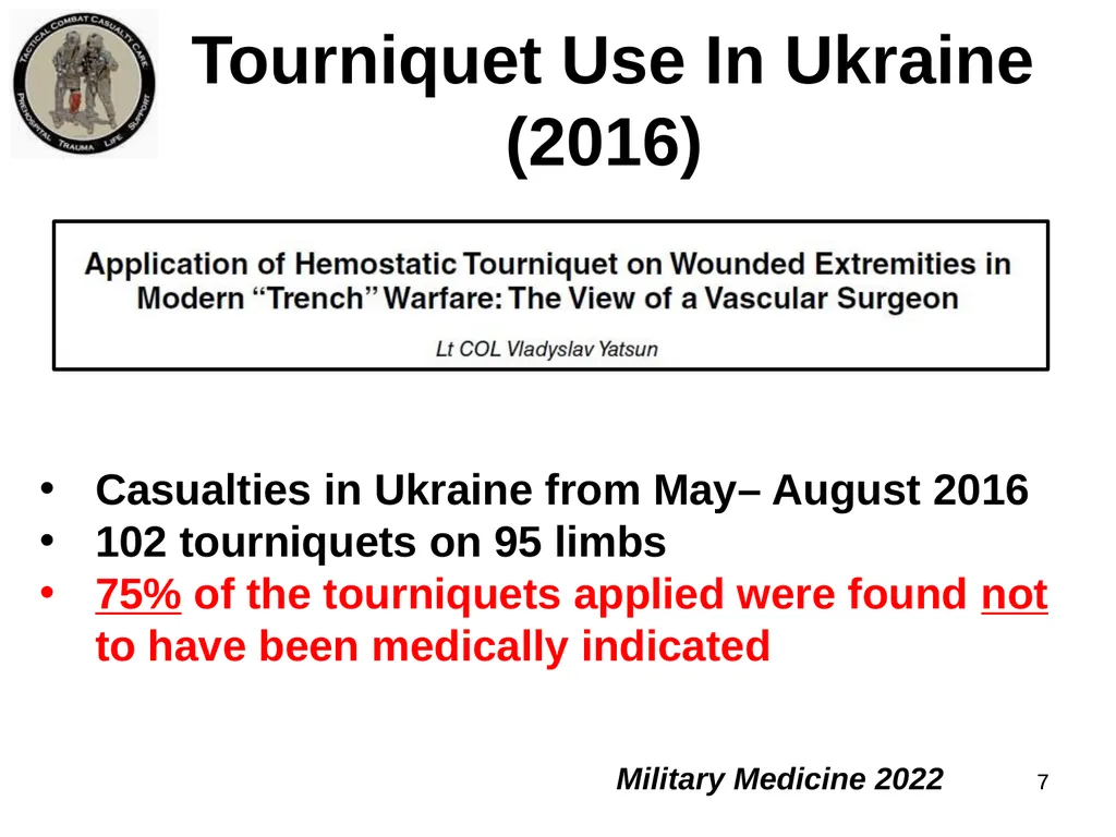 Who Does NOT Need a Tourniquet US/Ukraine - slide 7 of 54