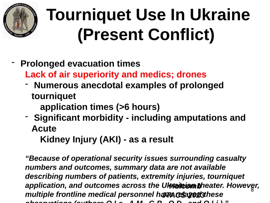Who Does NOT Need a Tourniquet US/Ukraine - slide 8 of 54