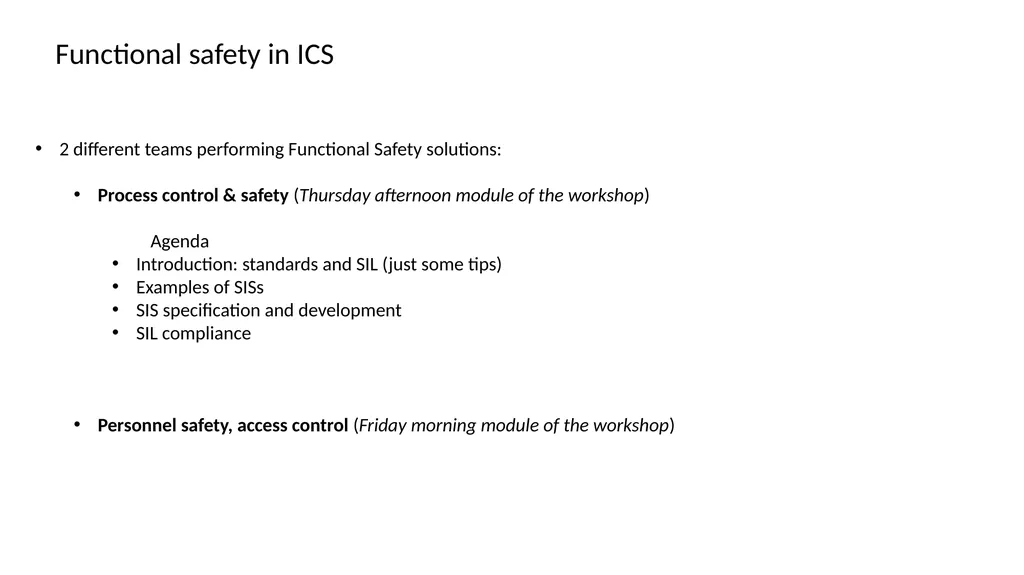 Functional Safety Activities (1) ALBA – CERN - slide 2 of 7