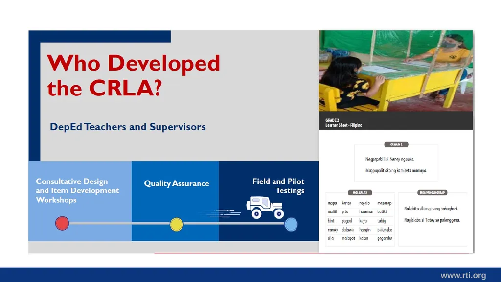 The Comprehensive Rapid Literacy Assessment CIES - slide 7 of 14