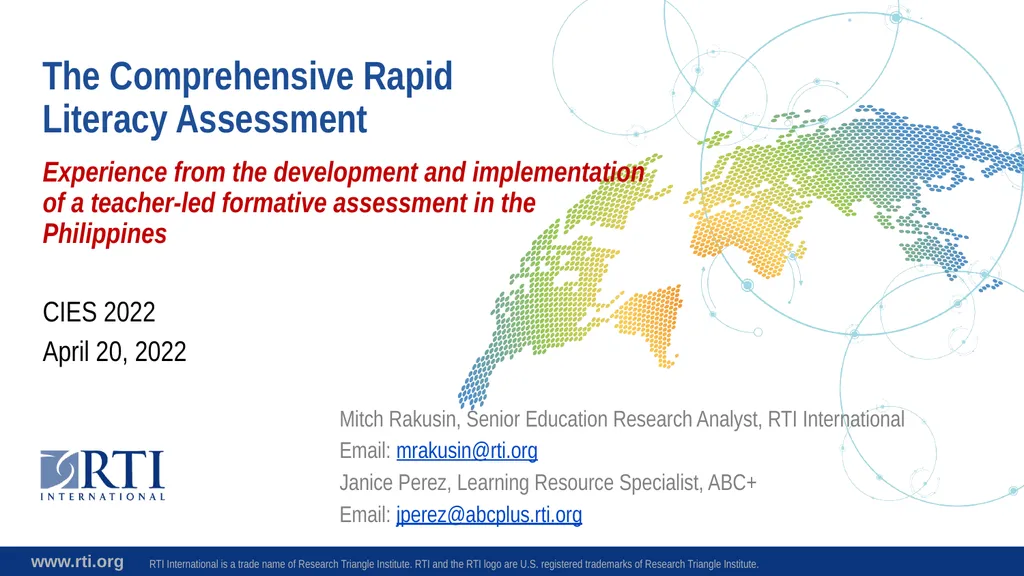 The Comprehensive Rapid Literacy Assessment CIES - slide 1 of 14