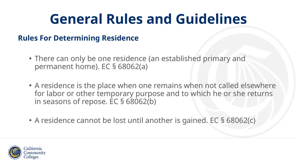 Student Residency Classification Overview and - slide 8 of 43