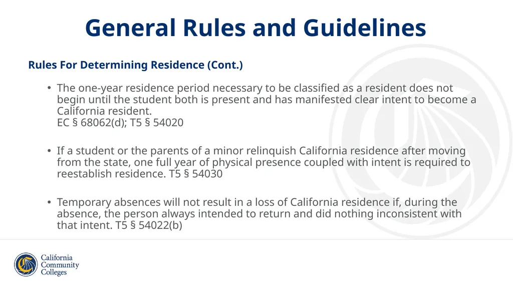 Student Residency Classification Overview and - slide 9 of 43