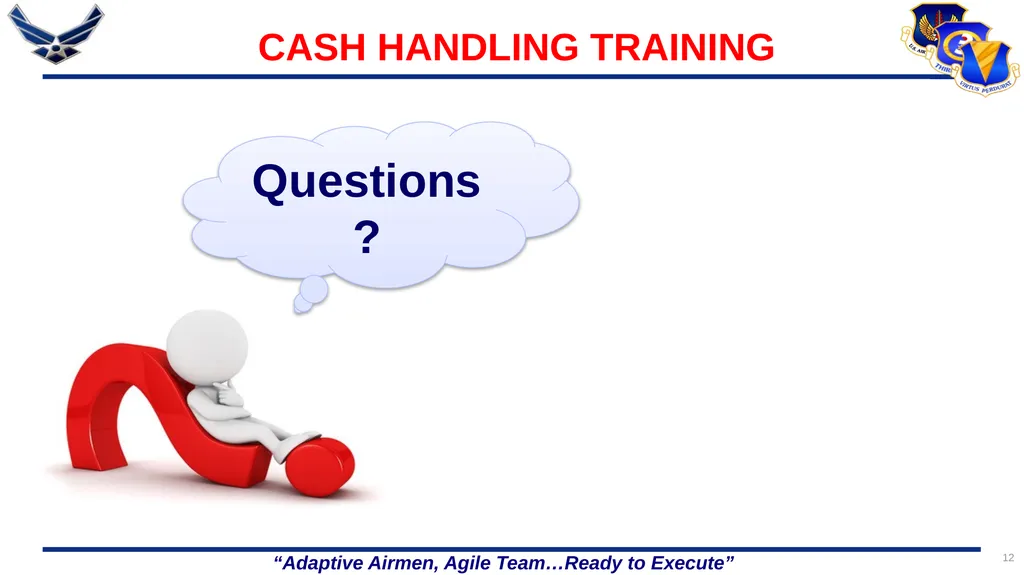 86 FORCE SUPPORT SQUADRON CASH HANDLING TRAINING 1 - slide 12 of 26
