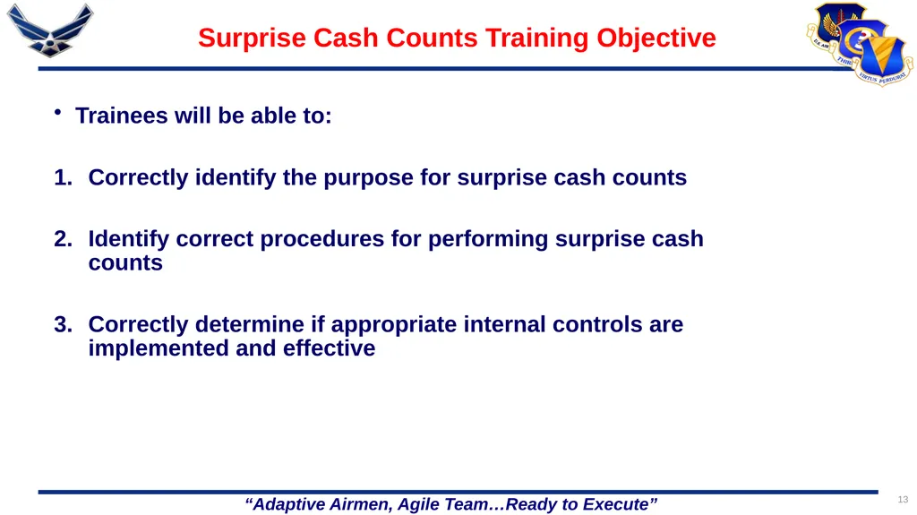 86 FORCE SUPPORT SQUADRON CASH HANDLING TRAINING 1 - slide 13 of 26