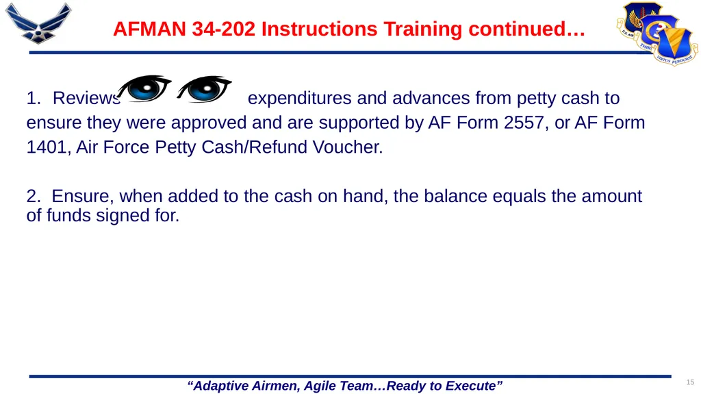 86 FORCE SUPPORT SQUADRON CASH HANDLING TRAINING 1 - slide 15 of 26