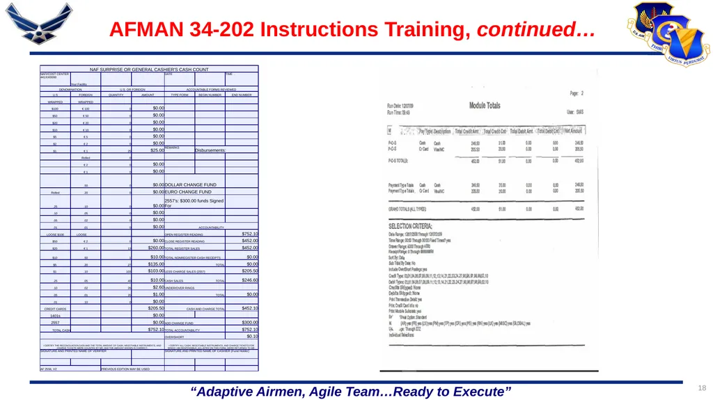 86 FORCE SUPPORT SQUADRON CASH HANDLING TRAINING 1 - slide 18 of 26