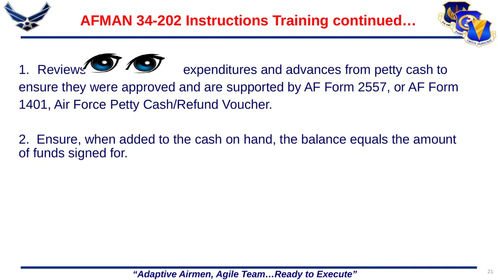 86 FORCE SUPPORT SQUADRON CASH HANDLING TRAINING 1 - slide 21 of 26