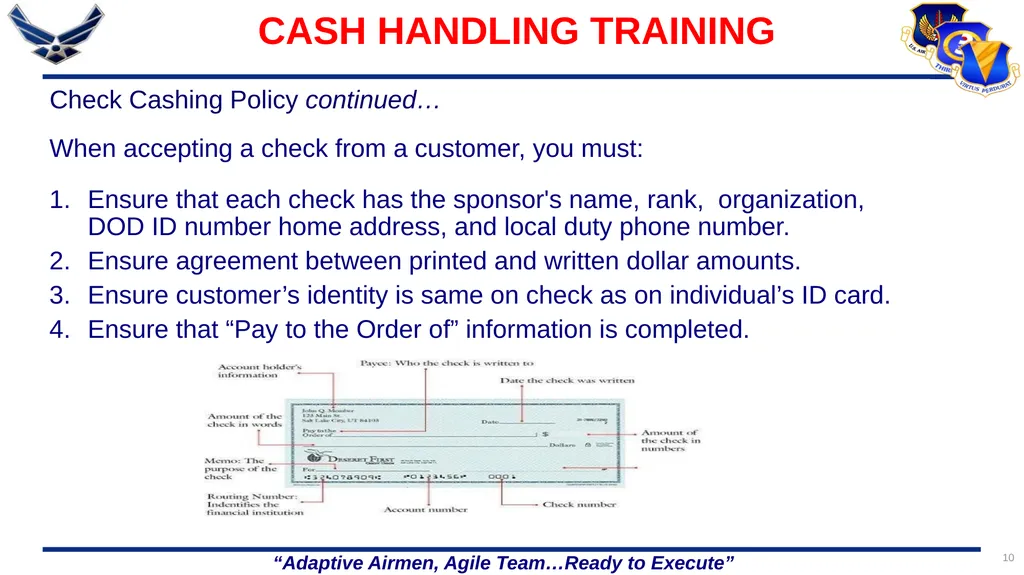 86 FORCE SUPPORT SQUADRON CASH HANDLING TRAINING 1 - slide 10 of 26
