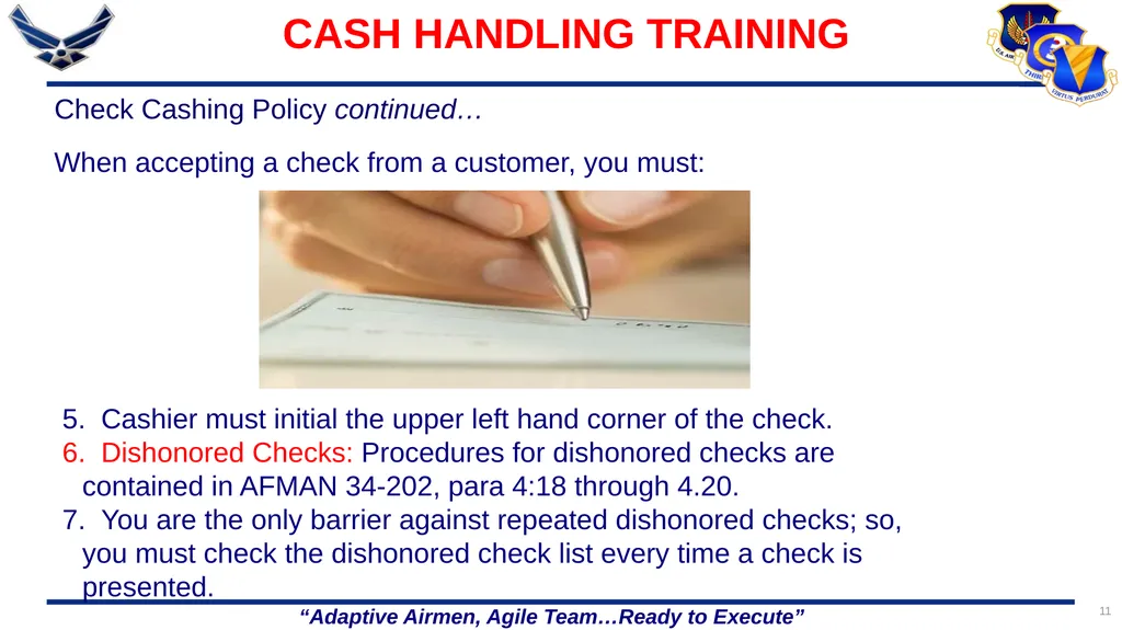 86 FORCE SUPPORT SQUADRON CASH HANDLING TRAINING 1 - slide 11 of 26
