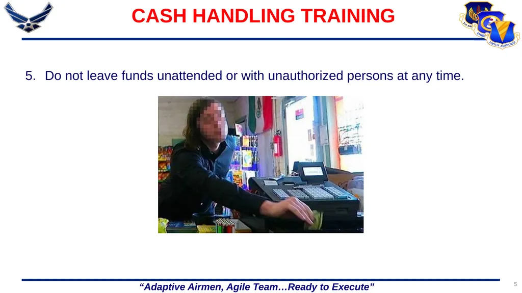 86 FORCE SUPPORT SQUADRON CASH HANDLING TRAINING 1 - slide 5 of 26