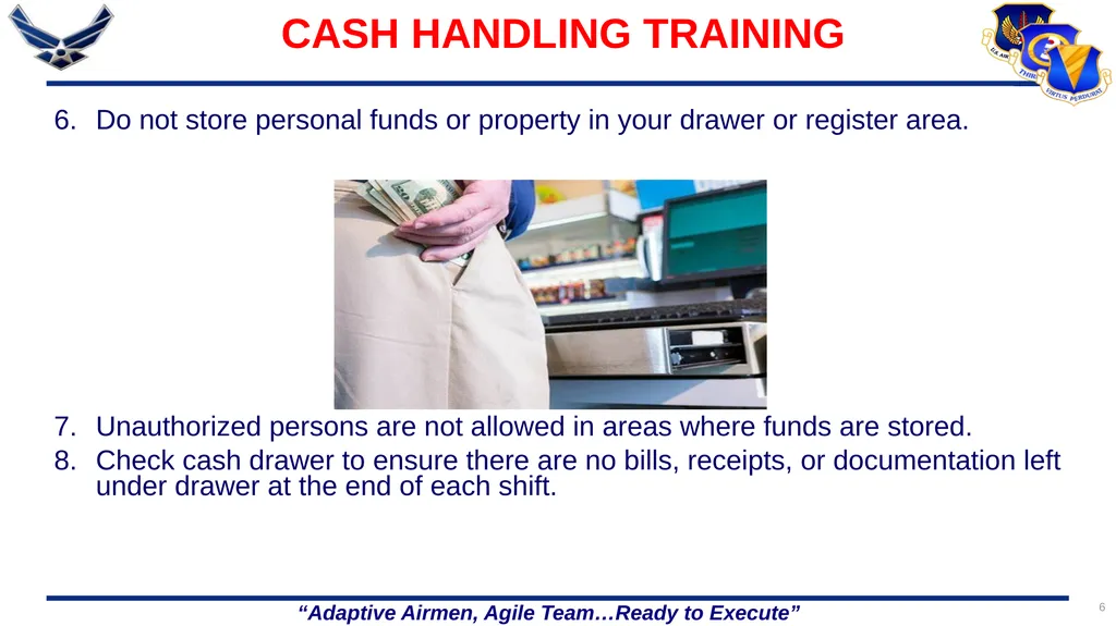 86 FORCE SUPPORT SQUADRON CASH HANDLING TRAINING 1 - slide 6 of 26