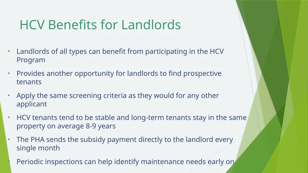 Housing Choice Voucher Landlord Symposium [Insert - slide 12 of 54