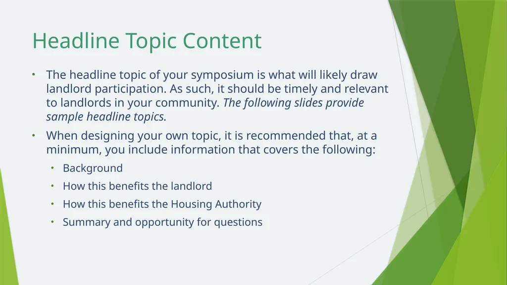 Housing Choice Voucher Landlord Symposium [Insert - slide 32 of 54