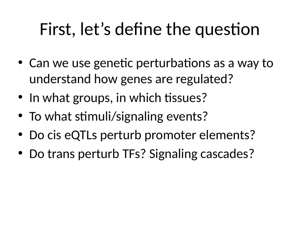 Lecture 16 Regulatory variation and eQTLs Chris - slide 34 of 59