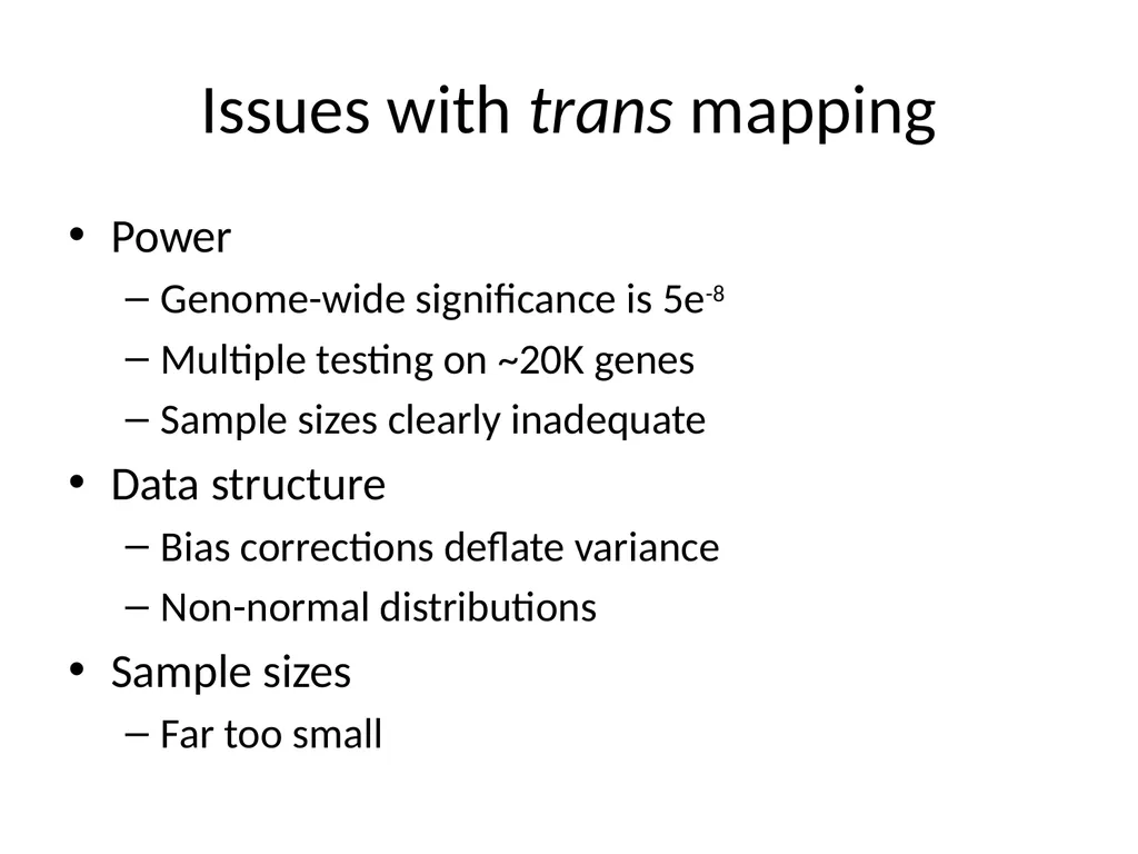 Lecture 16 Regulatory variation and eQTLs Chris - slide 26 of 59