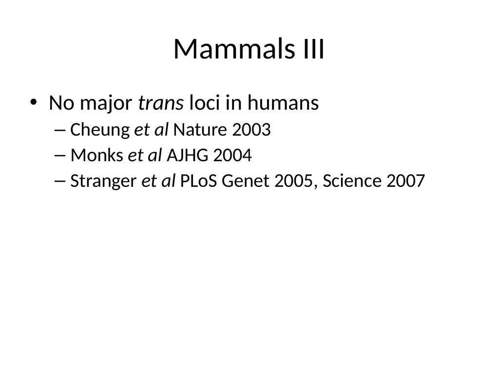 Lecture 16 Regulatory variation and eQTLs Chris - slide 22 of 59