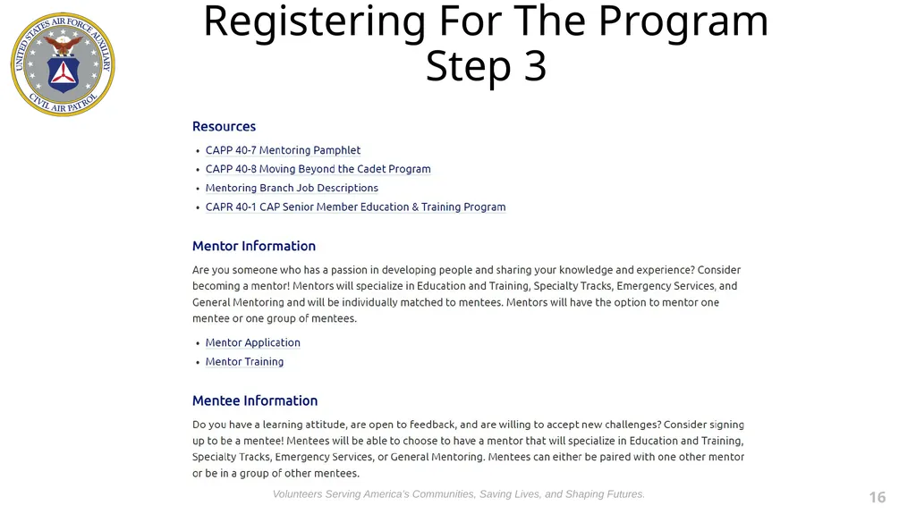 National Mentorship Program April 2022 Presented - slide 16 of 19