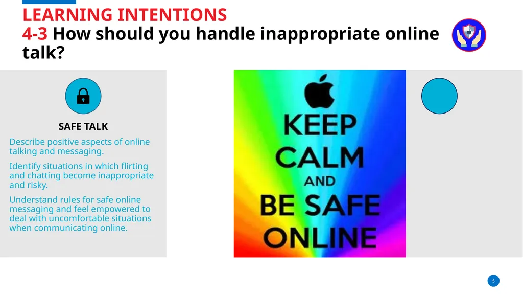 Safe Online Talk Grade 6 - 8 Safety Lesson #3 - slide 5 of 13