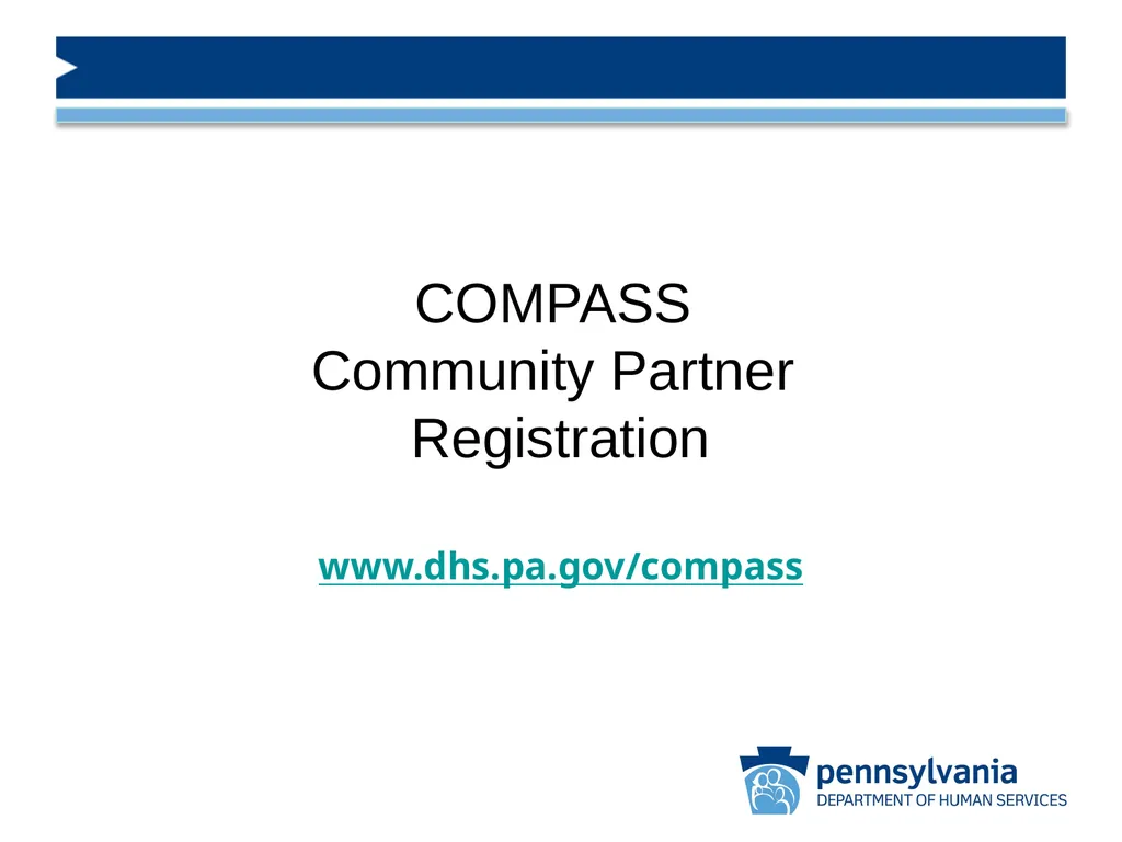 COMPASS Community Partner Registration - slide 1 of 22