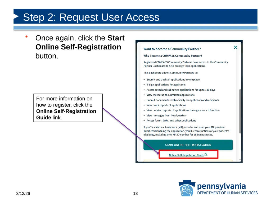 COMPASS Community Partner Registration - slide 13 of 22