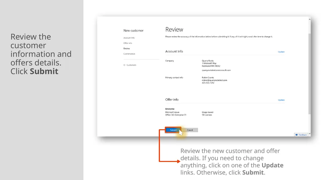 Adding a New Customer and Managing subscriptions - slide 8 of 21