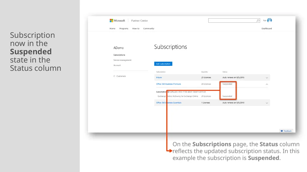 Adding a New Customer and Managing subscriptions - slide 21 of 21