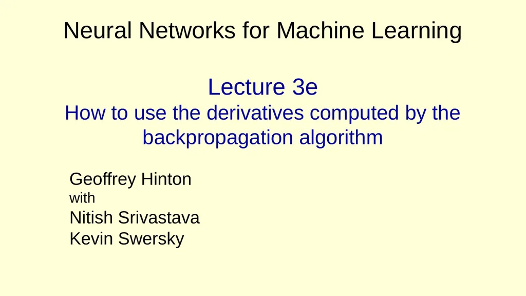 Neural Networks for Machine Learning Lecture 3a - slide 29 of 34