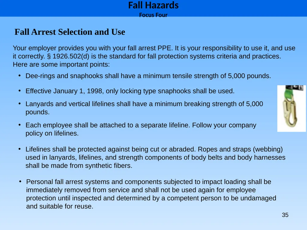 1 1926 Construction Focus Four Fall Hazards Focus - slide 35 of 47