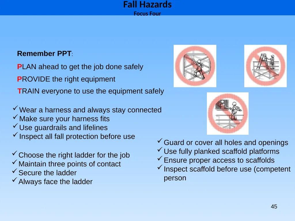 1 1926 Construction Focus Four Fall Hazards Focus - slide 45 of 47