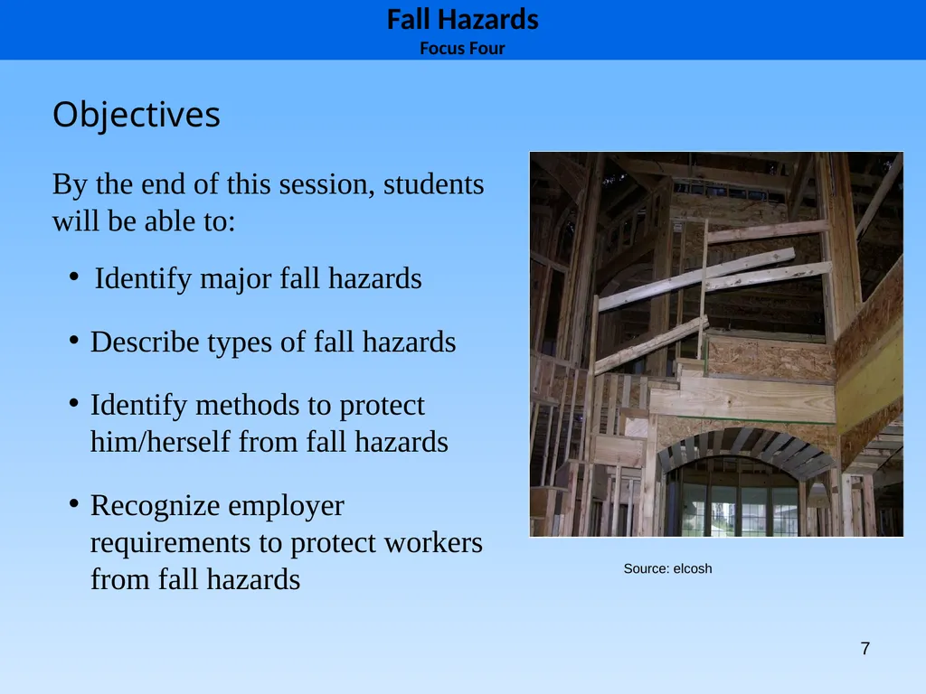 1 1926 Construction Focus Four Fall Hazards Focus - slide 7 of 47