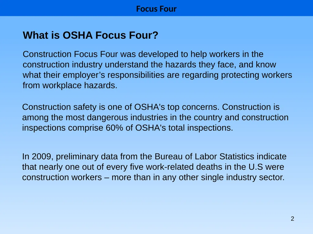 1 1926 Construction Focus Four Fall Hazards Focus - slide 2 of 47