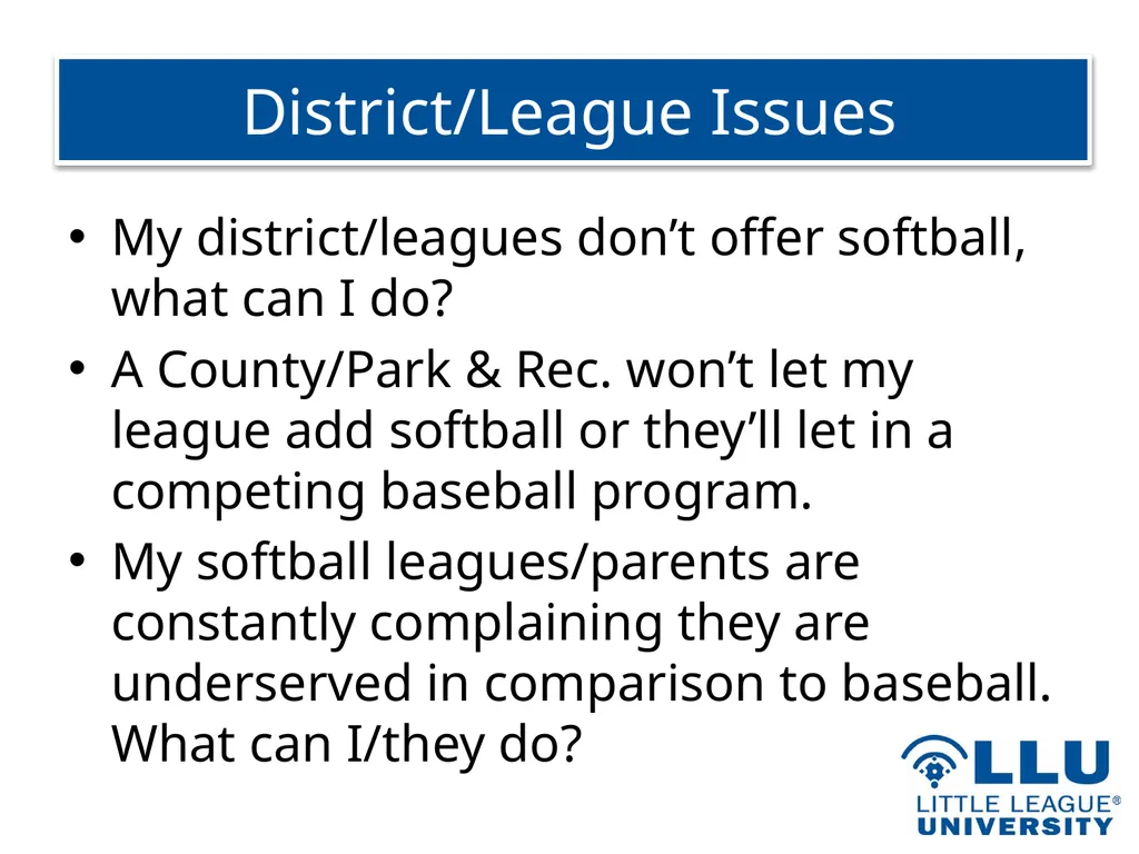 LITTLE LEAGUE SOFTBALL® Presentation Highlights - slide 29 of 32