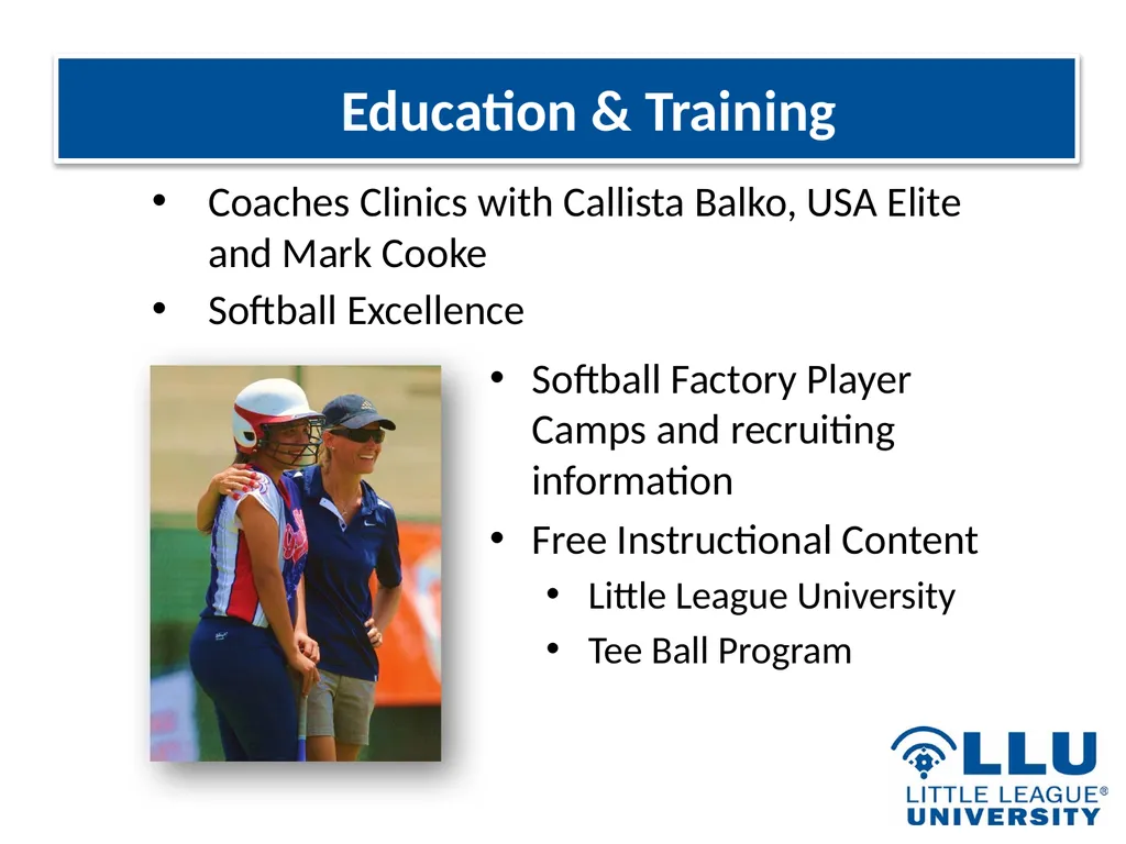 LITTLE LEAGUE SOFTBALL® Presentation Highlights - slide 3 of 32