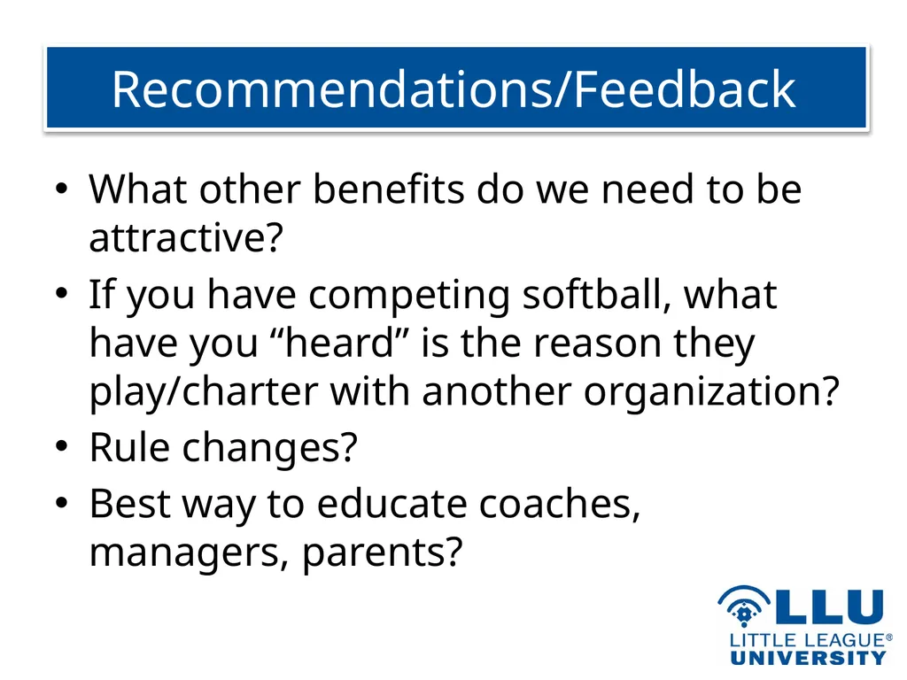 LITTLE LEAGUE SOFTBALL® Presentation Highlights - slide 30 of 32