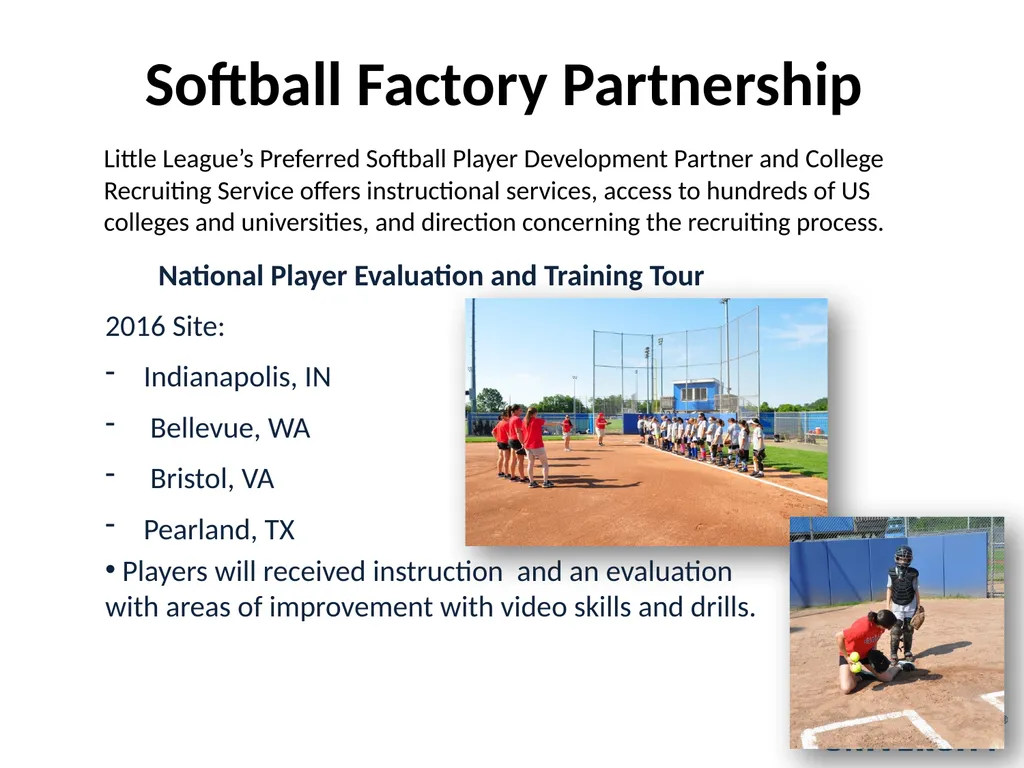 LITTLE LEAGUE SOFTBALL® Presentation Highlights - slide 6 of 32